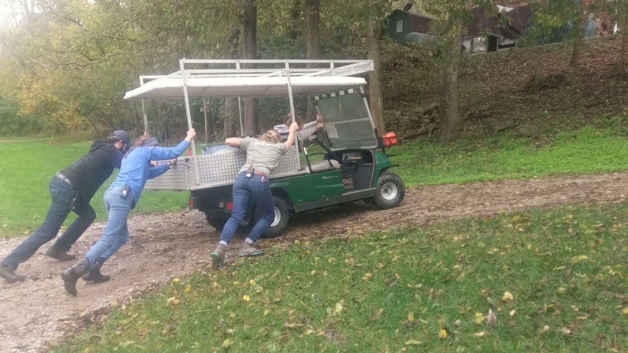 Broken-down Feed Cart
