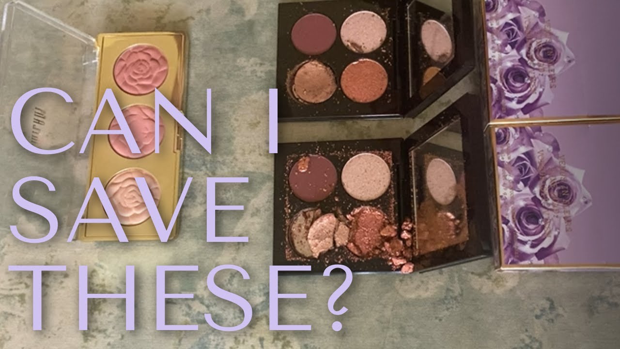 Fixing Broken Pat McGrath Eyeshadow and Depotting Blush | Repressing Shattered Makeup
