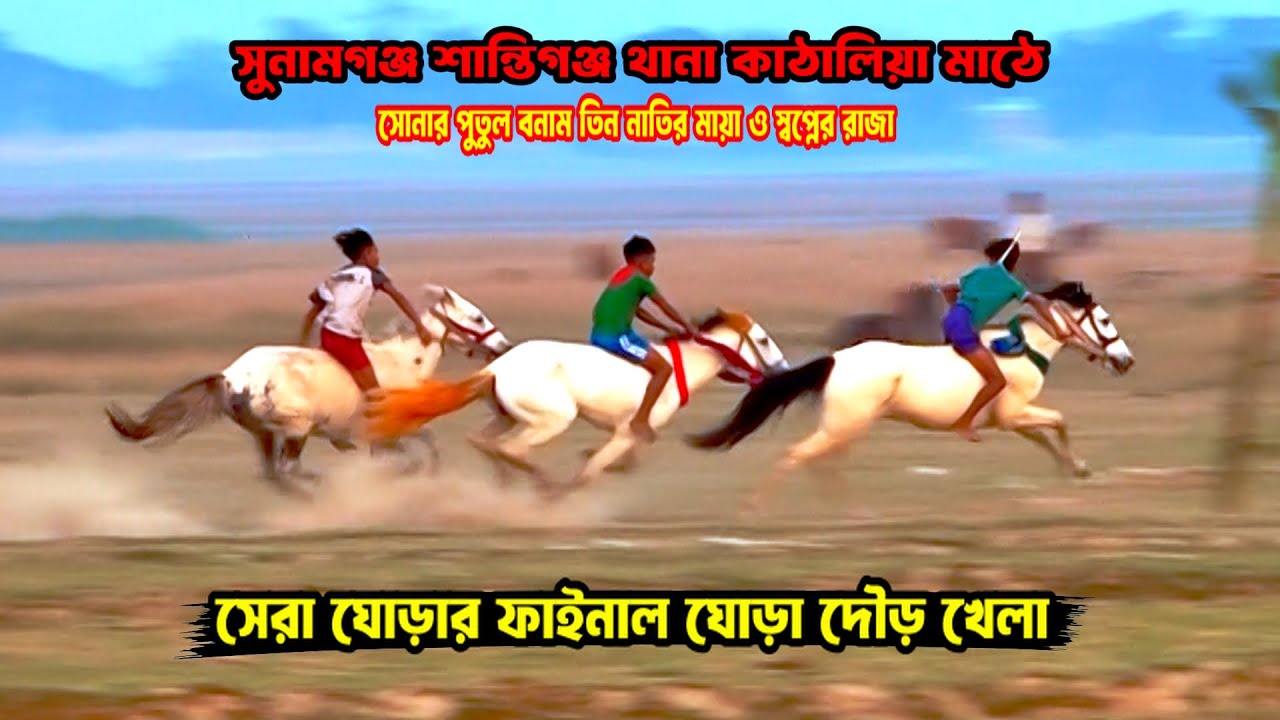 ঘোড়া তো নয় যেন রকেট! সোনার পুতুল বনাম তিন নাতির মায়া ও স্বপ্নের রাজা  দুর্তান্ত ফাইনাল ঘোড়া দৌড় খেলা