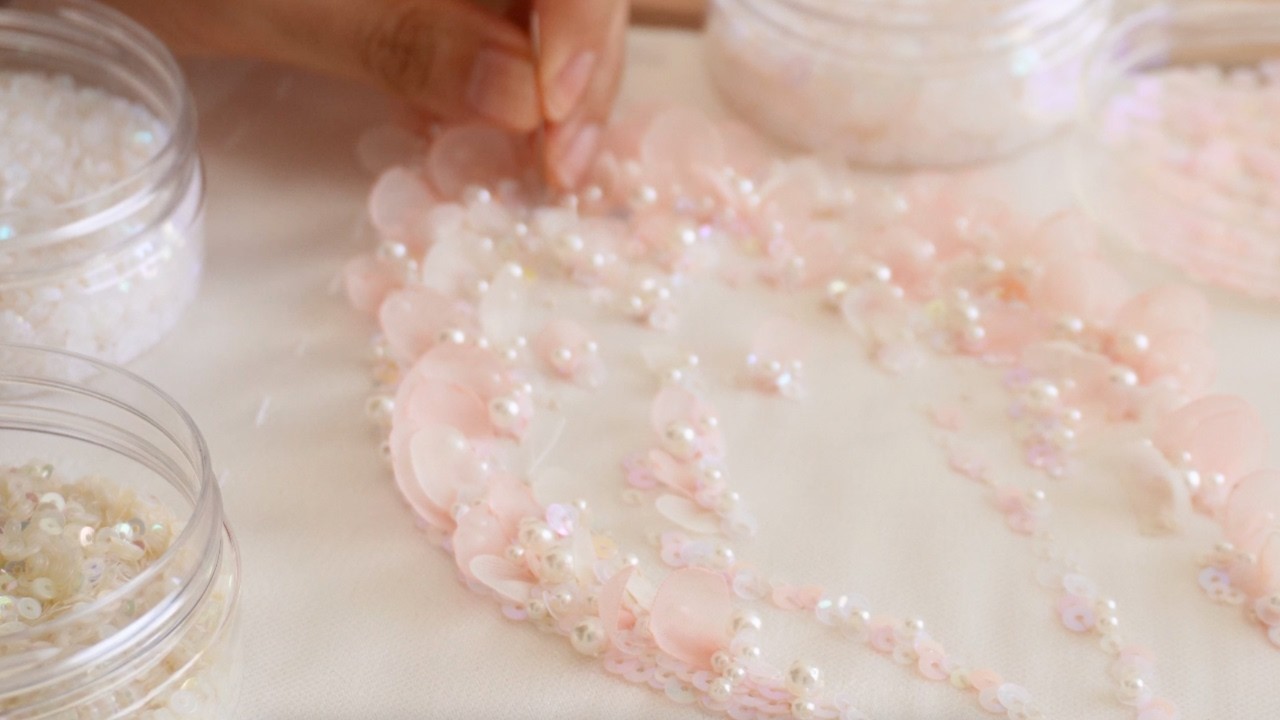 The Making of Embroidery Art from Upcycled Fabric