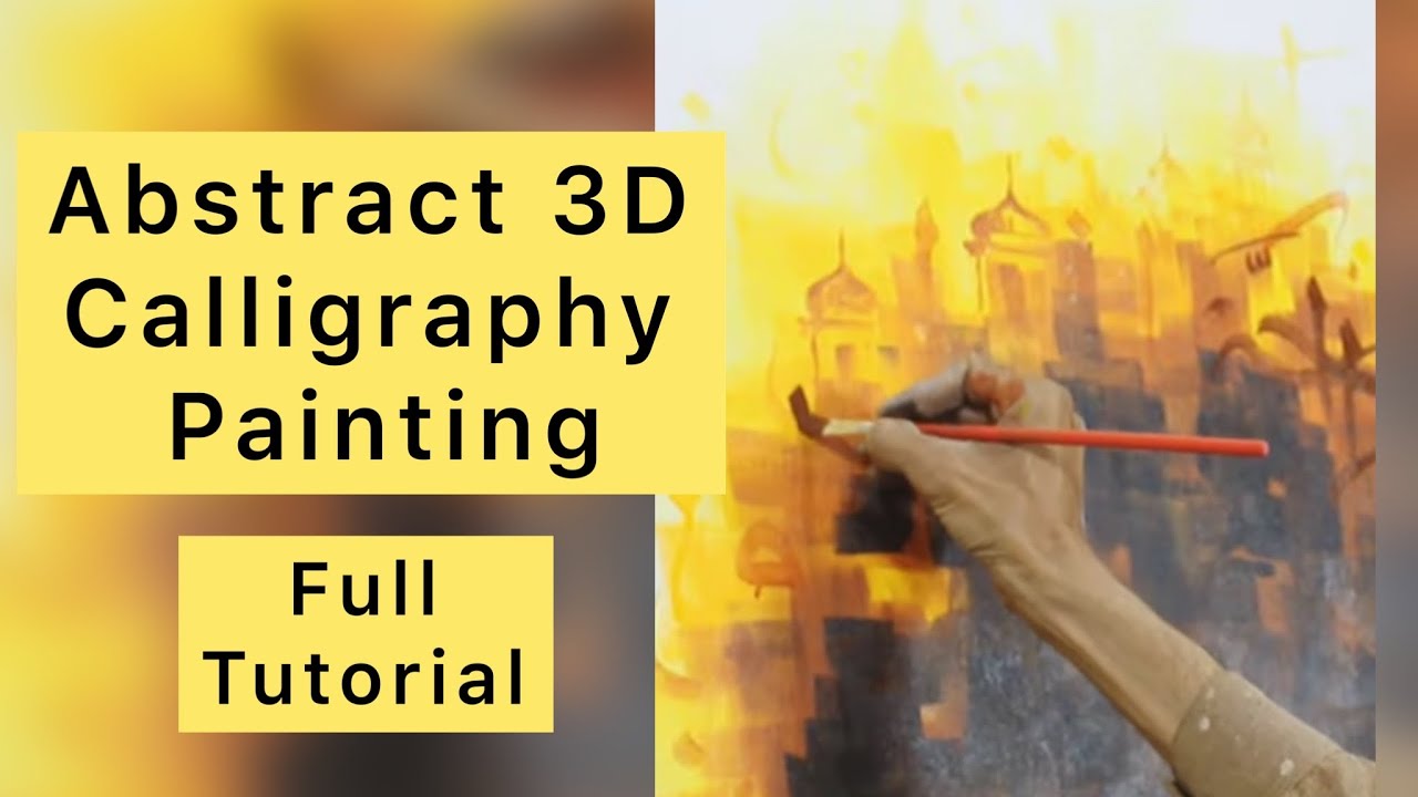 Secret Of Abstract 3D Calligraphy Painting Technique....