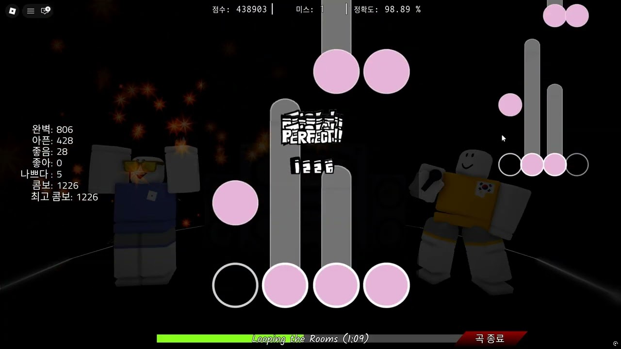 Roblox Basically FnF remix Looping the rooms 98.83%