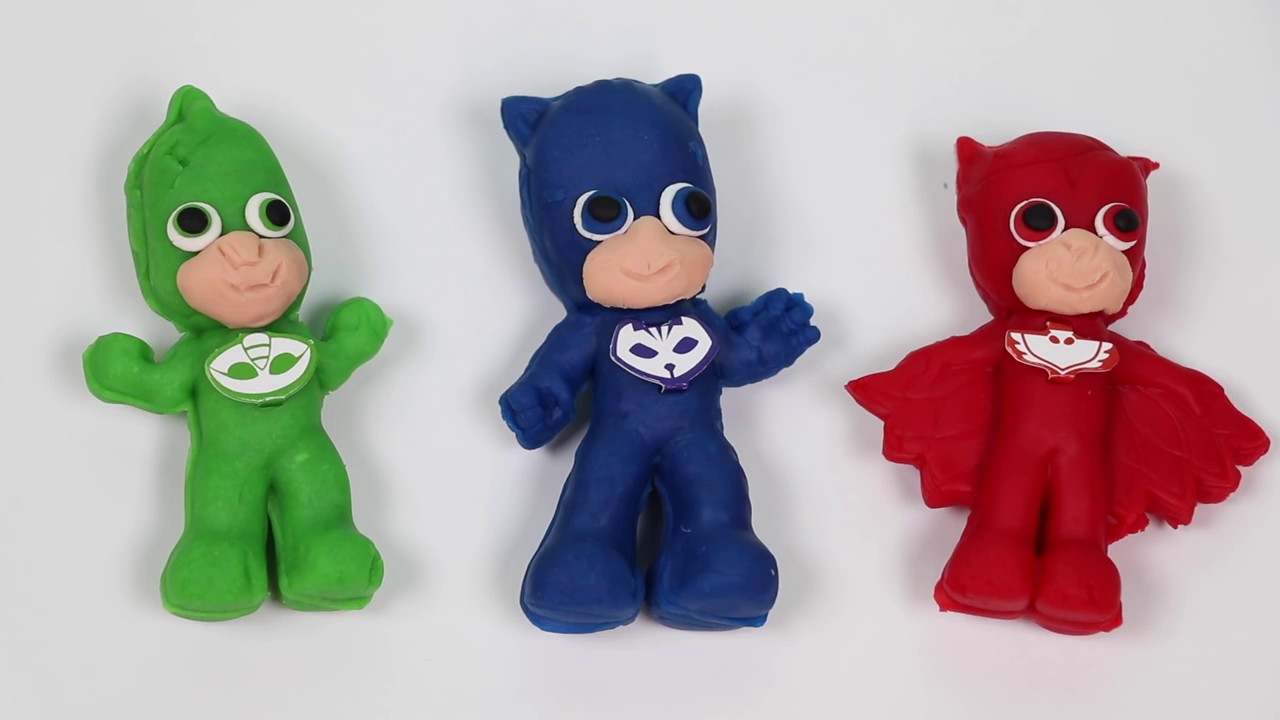 PJ MASKS Softee Dough Mold n Play 3D Figure Maker Playset Fun and Easy Play Doh Figures!