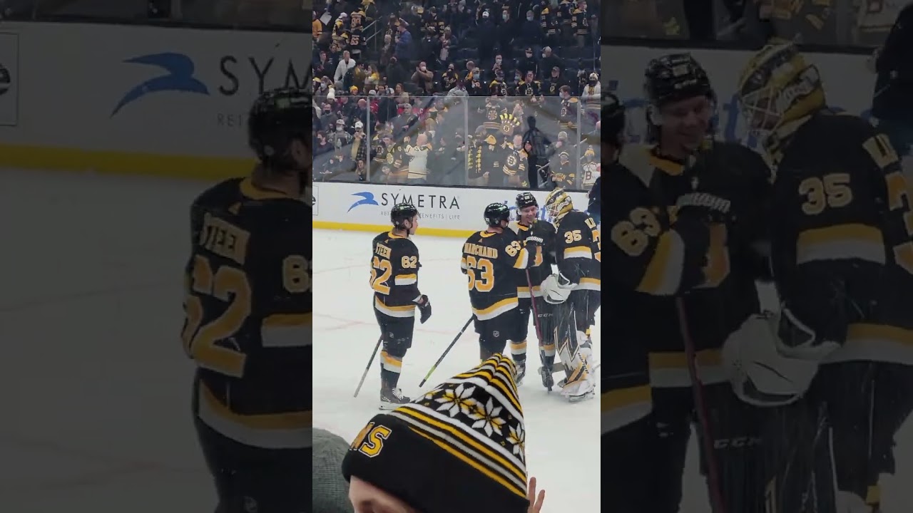 Bruins Win = Dirty Water and One BIG Goalie Hug