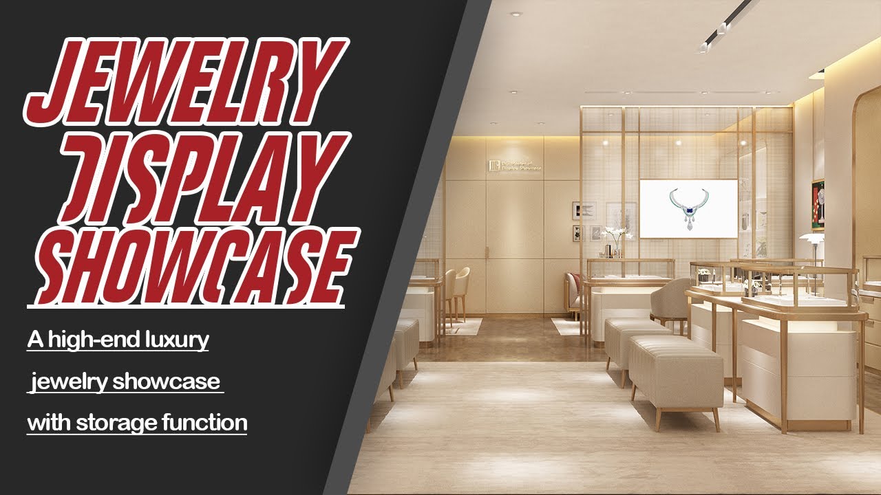 A high-end luxury jewelry showcase with storage function
