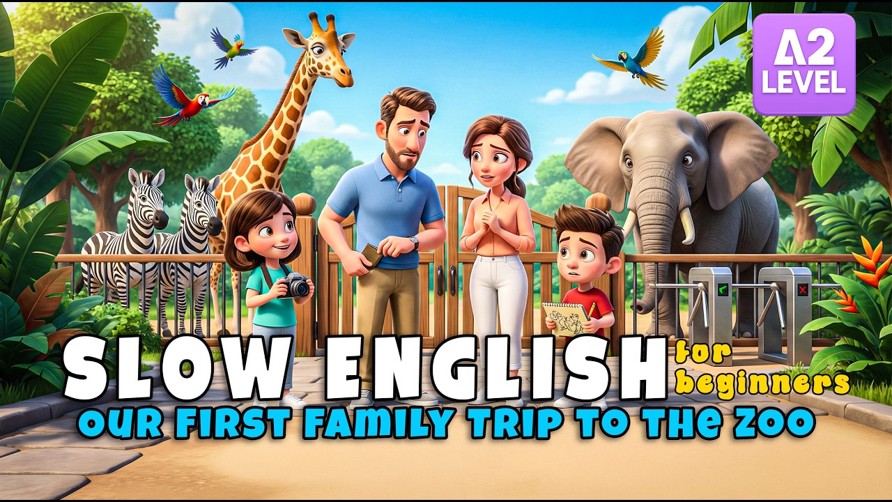 Our First Family Trip to the Zoo | English Listening Practice for Start Learning English (A1 Level)