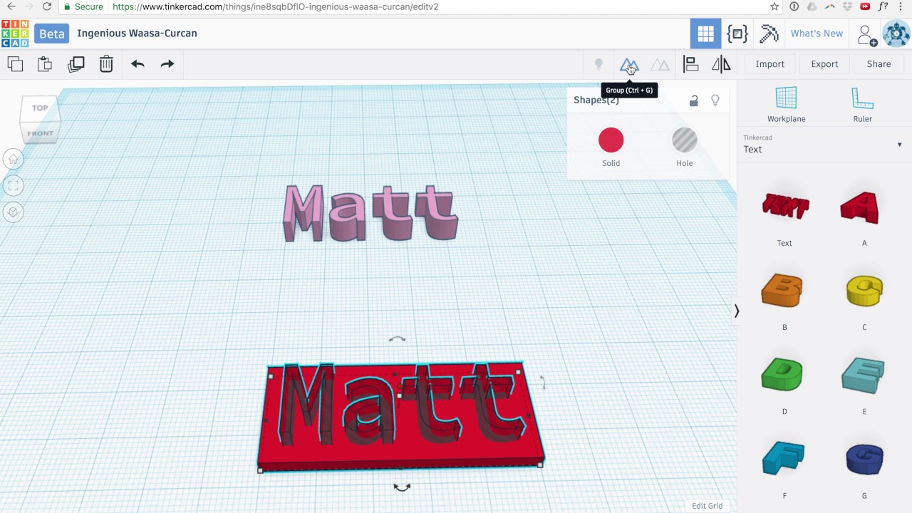 3D printing in two colours and Designing with Negative Space