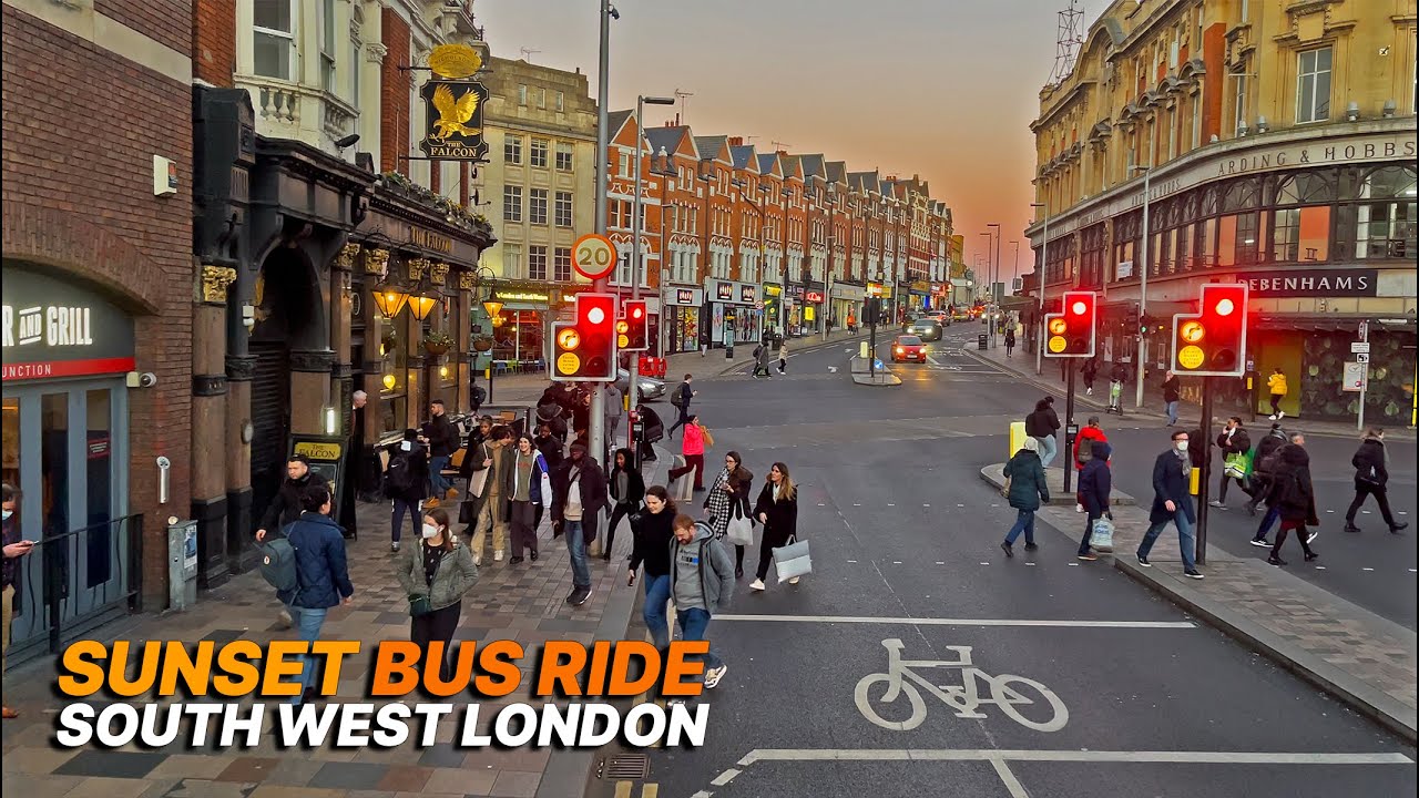 Riding a London double-decker bus, southwest London route - Bus Route 156 - Wimbledon to Vauxhall 🚌