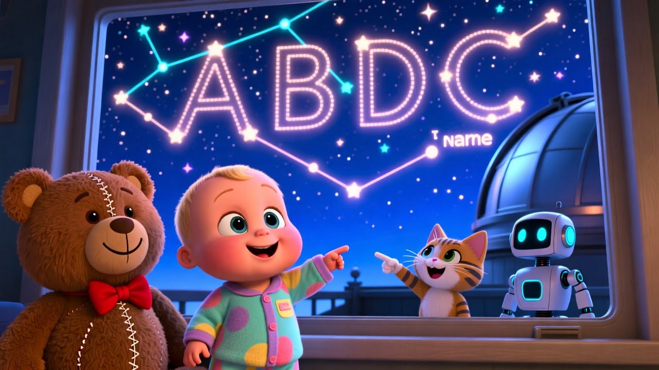 Baby Telescope Night Watch 🔭🌌 Fun Space Learning Song for Kids | Star Gazing Adventure