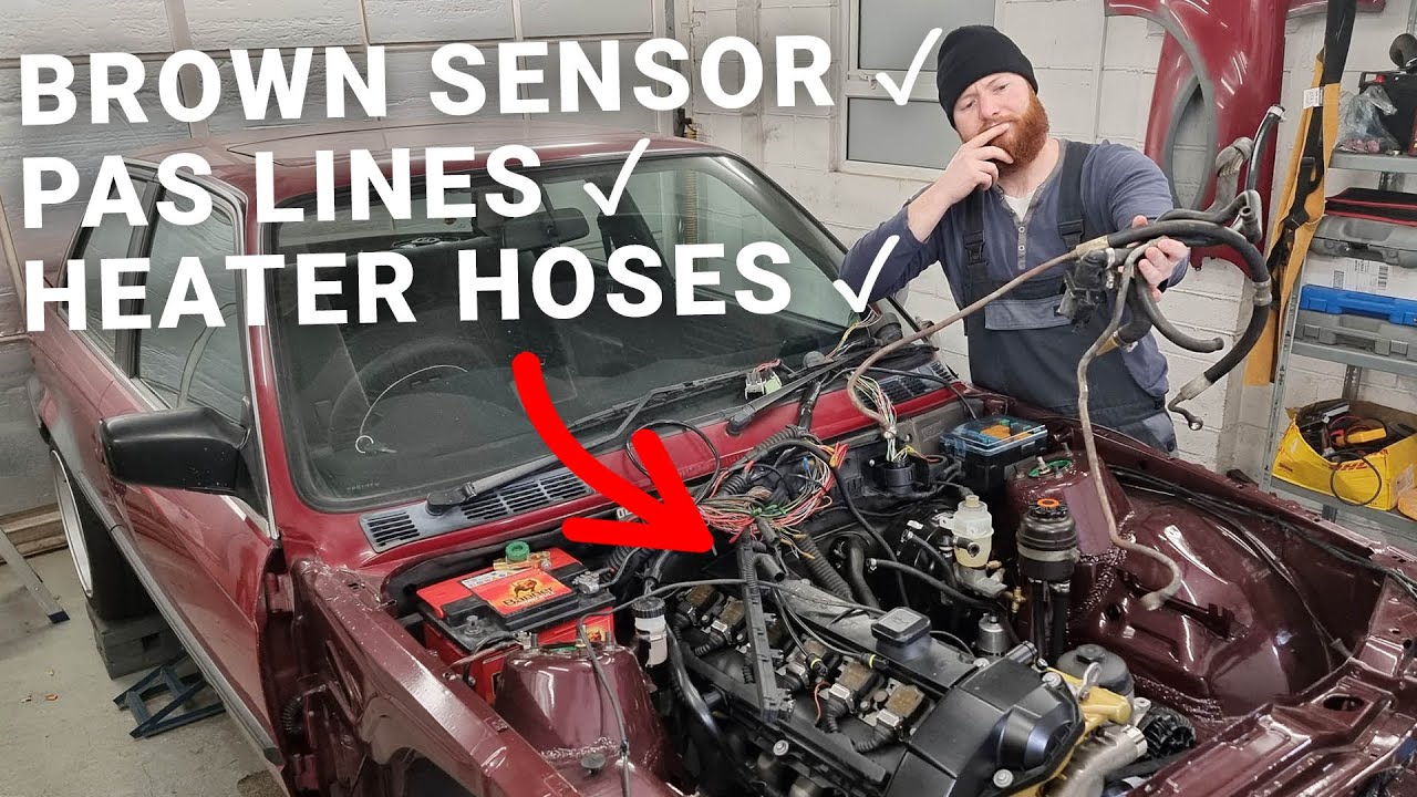 Датчик температуры коричневого цвета для BMW E30 M52, модифицированные шланги отопителя и линии P...