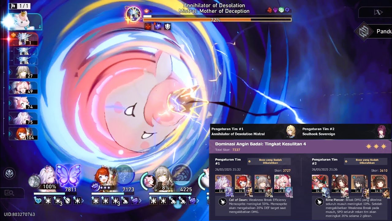 Full Auto, Apocalypse Shadow 3.3 (7200+pts) - Honkai Star Rail