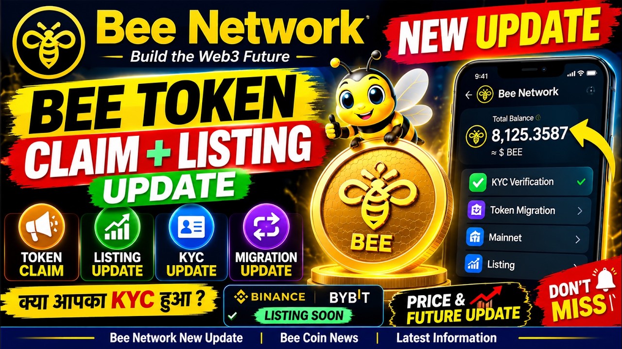 Bee Token Claim + Listing Update 🚀 | Bee Coin KYC & Migration | Bee Network Letest Update 
