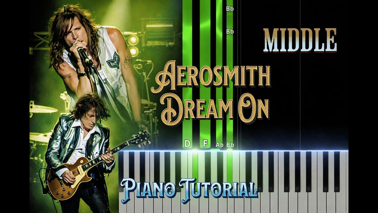 Dream On  Aerosmith Middle Piano Tutorial