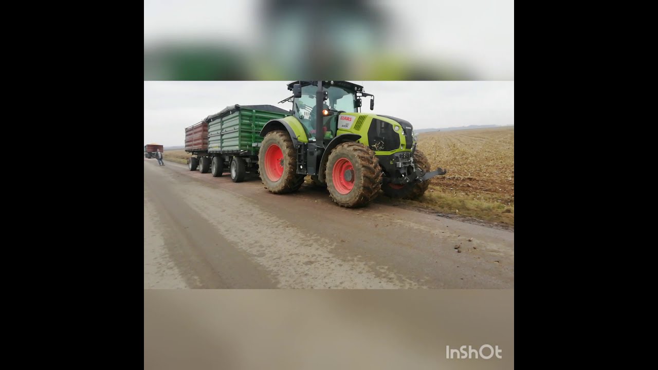 Ciężki wyjazd Claas Axion 810 Engine Sound