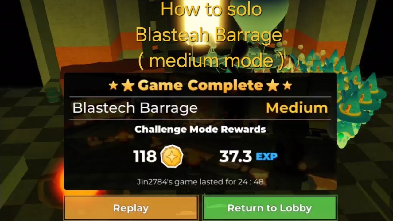 How to Solo Blasteah Barrage ( medium mode ) use account by ‎@Jin27843 