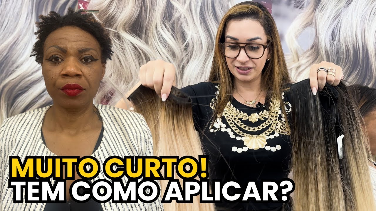 Cabelo Afro e Curto será que tem como aplicar? Mega hair de fita adesiva - Lu oliveira