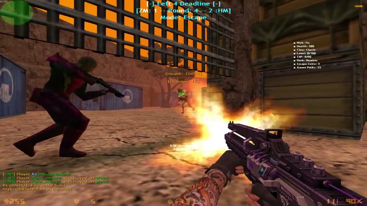 Counter-Strike 1.6: Zombie Escape Mod - ze_military_v1_exp ~ Left 4 Deadline