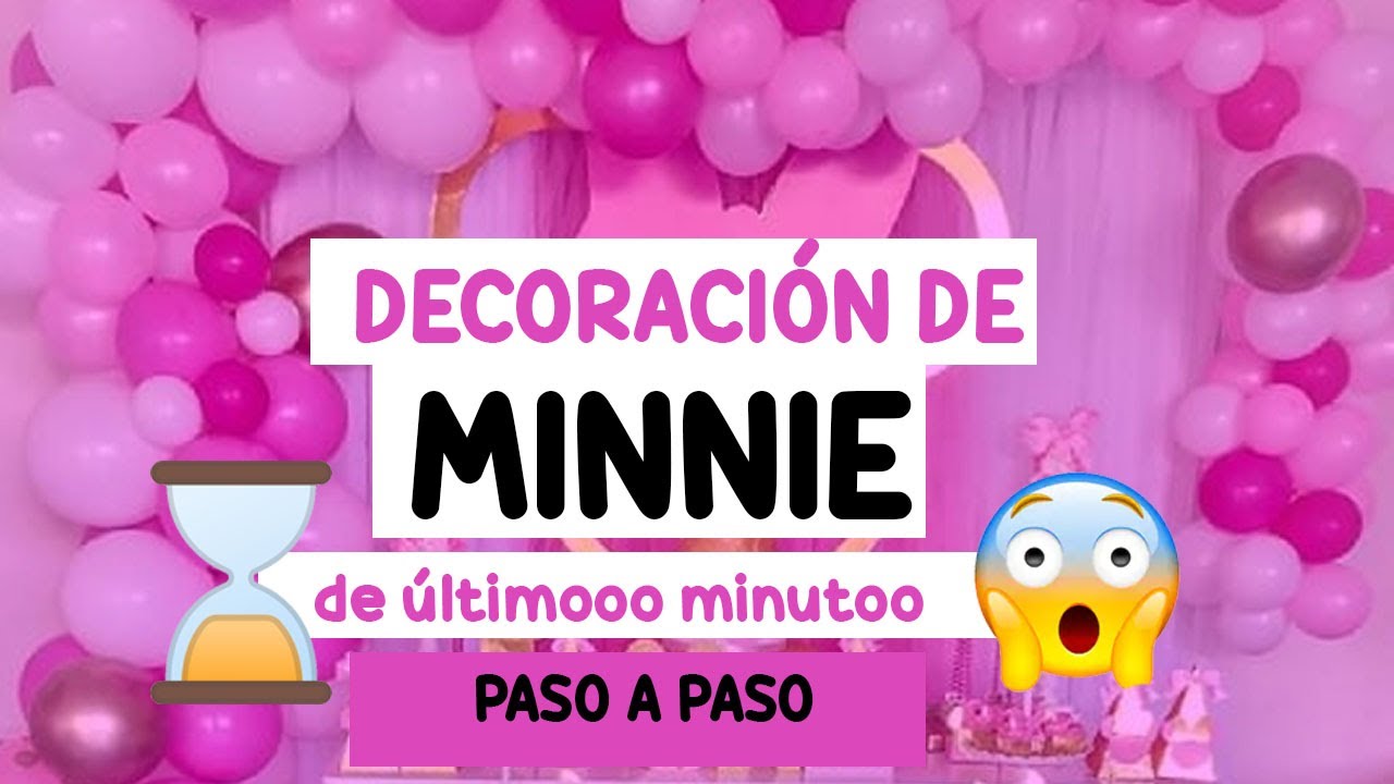 DECORACIÓN SENCILLA DE MINNIE MOUSE  - PASO A PASO