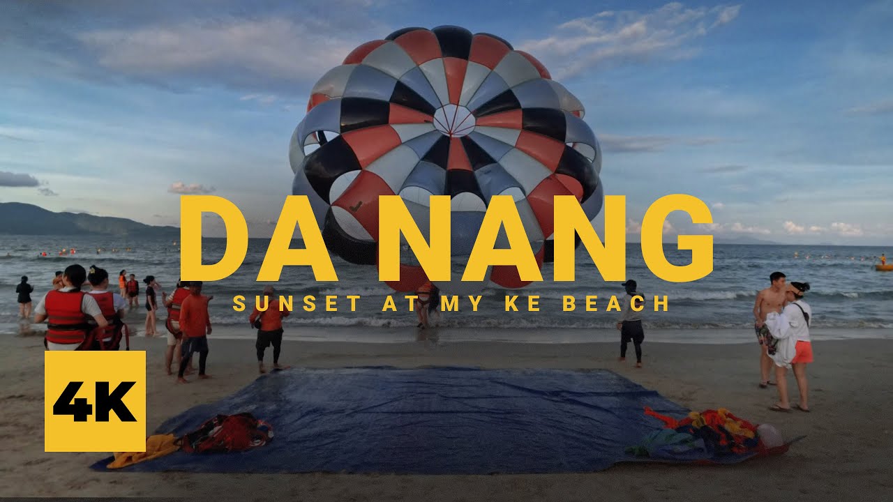 Da Nang Sunset, 4K [60fps] - Beach Walking, House Lofi Soundtrack
