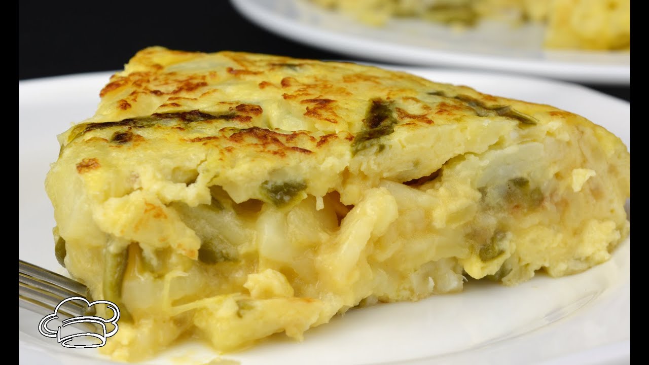 Tortilla de bacalao con patatas y pimientos