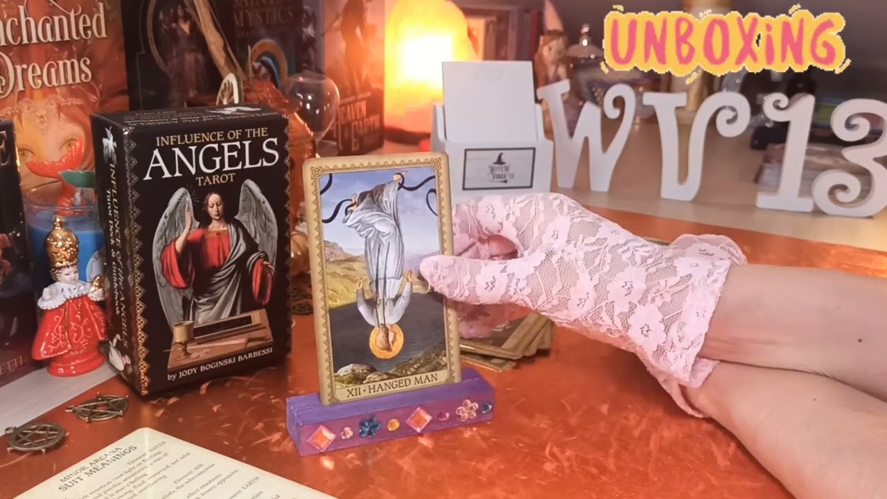 Unboxing y Reseña 🎁 Tarot Influencia de los Ángeles 💙 #tarot #unboxing #reseña #flipthrough #hoy