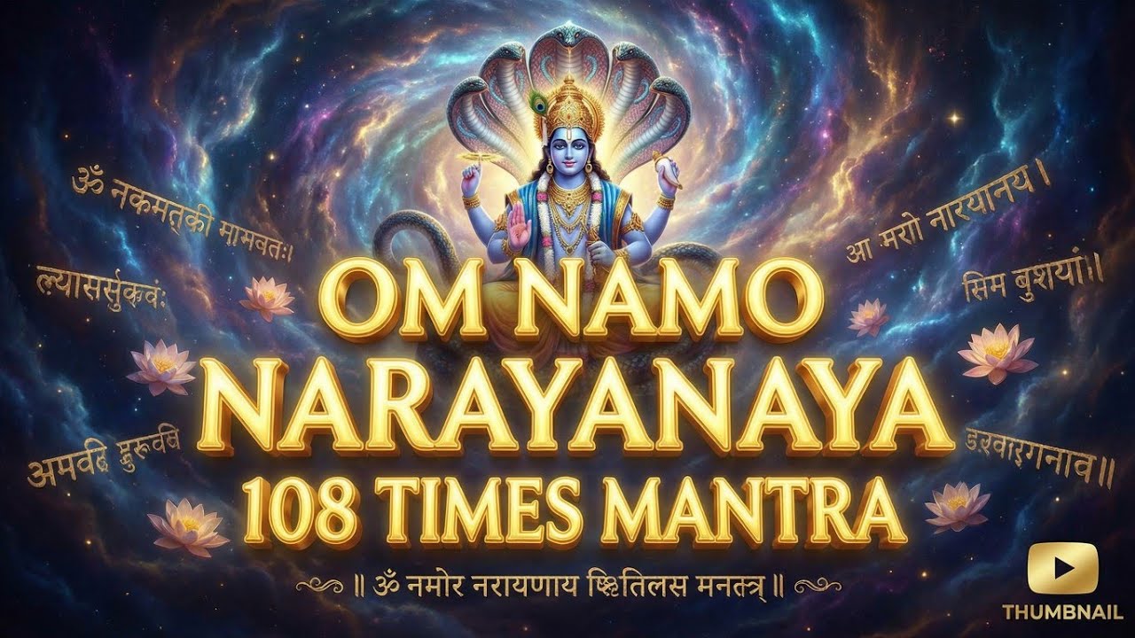 🕉️ Om Namo Narayanaya – 108 Times Mantra Chanting for Peace of Mind 🕉️