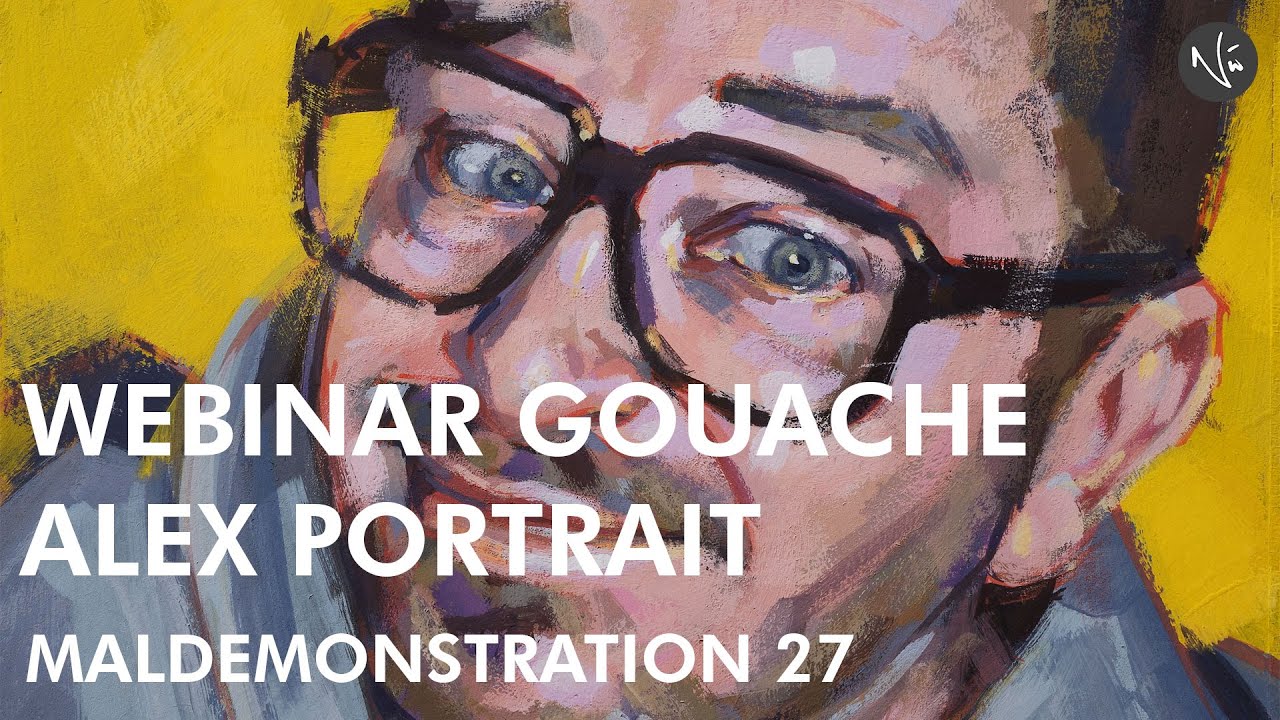 GOUACHE MALEREI - 26.  ALEX PORTRAIT
