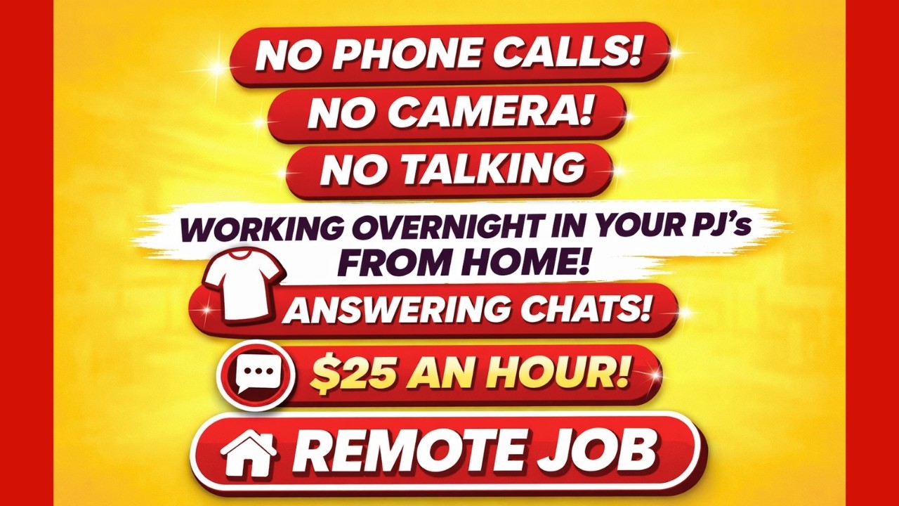 Night Shift Work From Home Chat Jobs | Quiet Remote Work (No Calls)