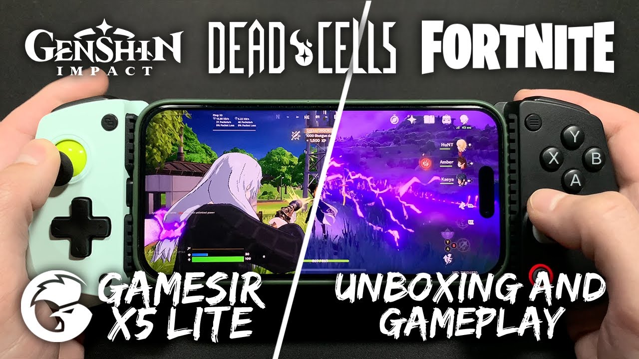 Fortnite Mobile on iPhone, Genshin Impact and Dead Cells (GAMESIR X5 Lite UNBOXING + GAMEPLAY)