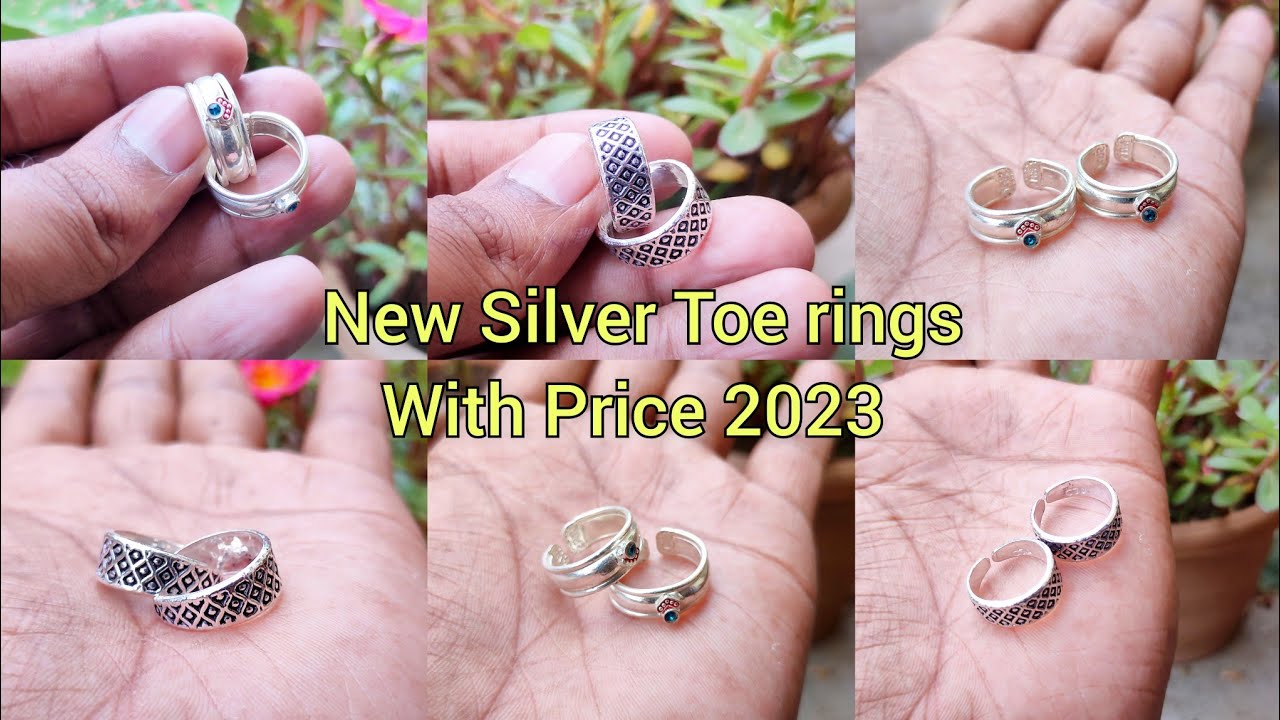 Silver toe ring designs with price/new silver toe ring collection/pure Silver Toe Rings with Price