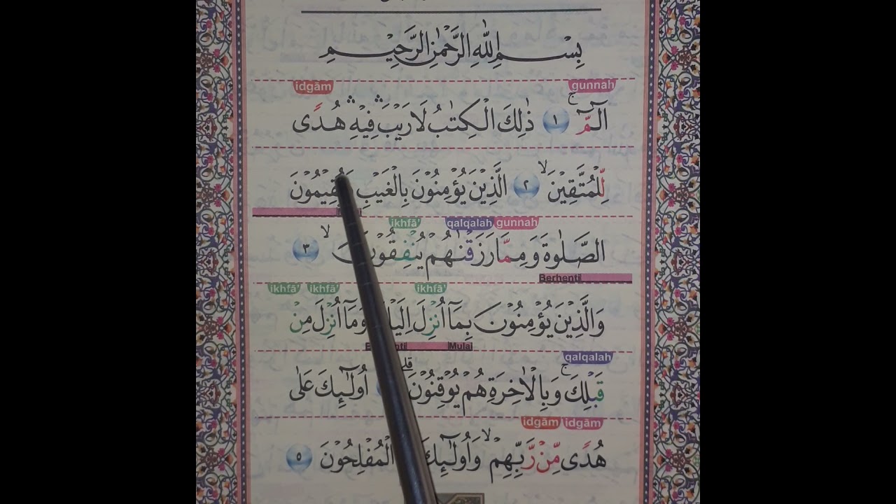 Surah Al Baqarah ayat 1-5 (Metode Tilawati)-Mudah Ditirukan untuk Pemula #NgajiBareng