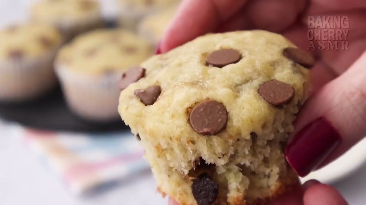 Ready in 15 minutes! Soft and Fluffy Chocolate Chip Banana Muffins Recipe