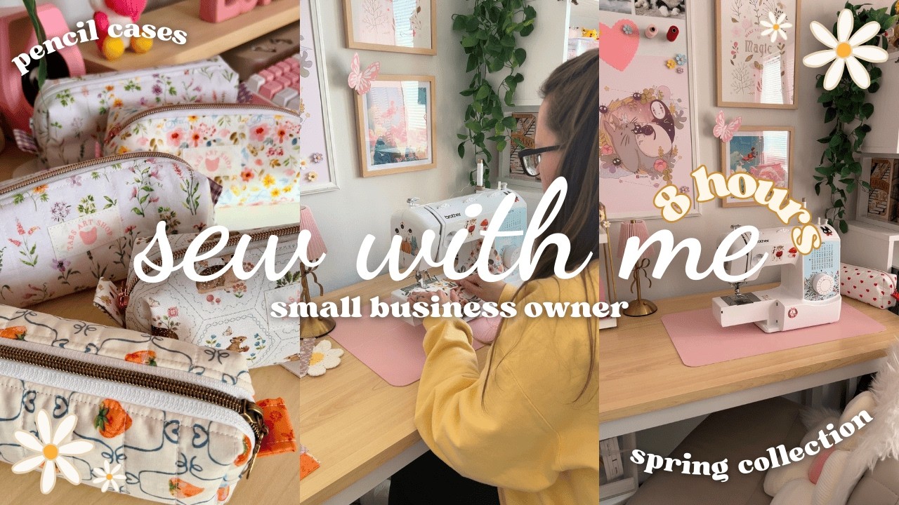 Full Day of Sewing for Spring Collection! 🌸🧵 creating new product for my handmade small business!