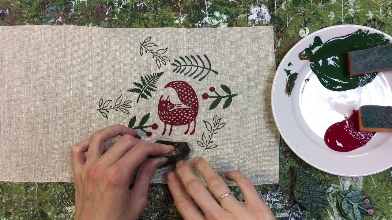DIY | Ручная набойка  по ткани | Ручная печать