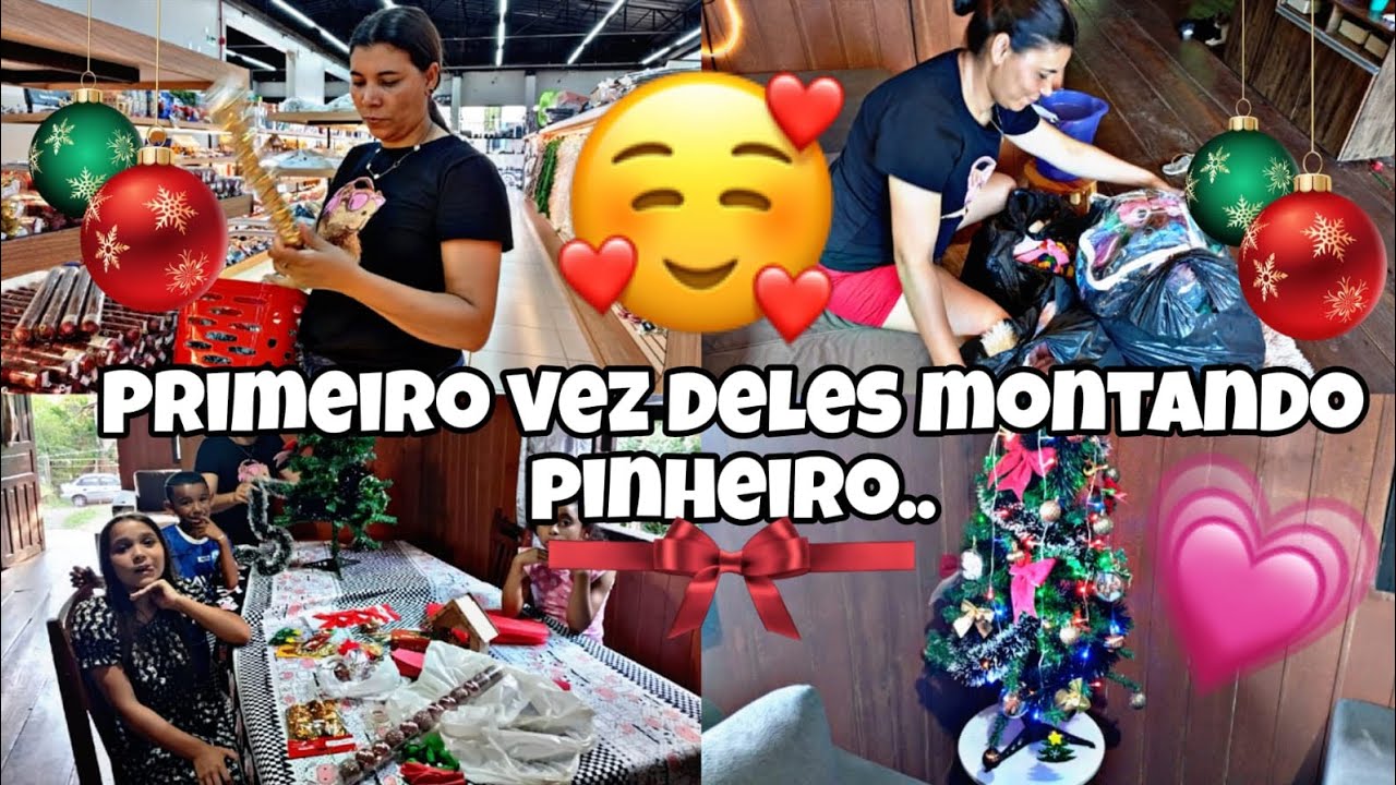 COMPRAS DE NATAL/MONTAMOS NOSSA ÁRVORE🌲FOMOS VÊ A DECORAÇÃO DA CIDADE💖☃️