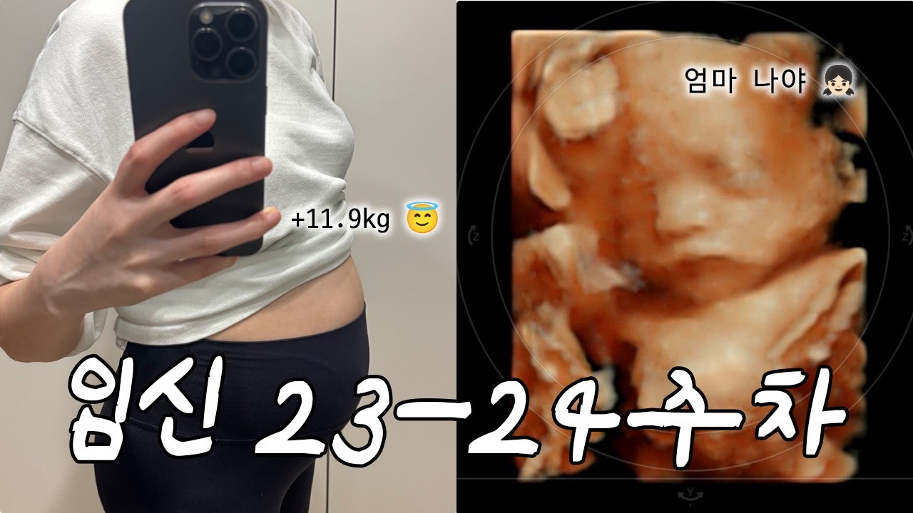 임신 중기 23-24주 브이로그 | 입체초음파, 임산부 운동 루틴, 베이비페어 & 육아용품 준비