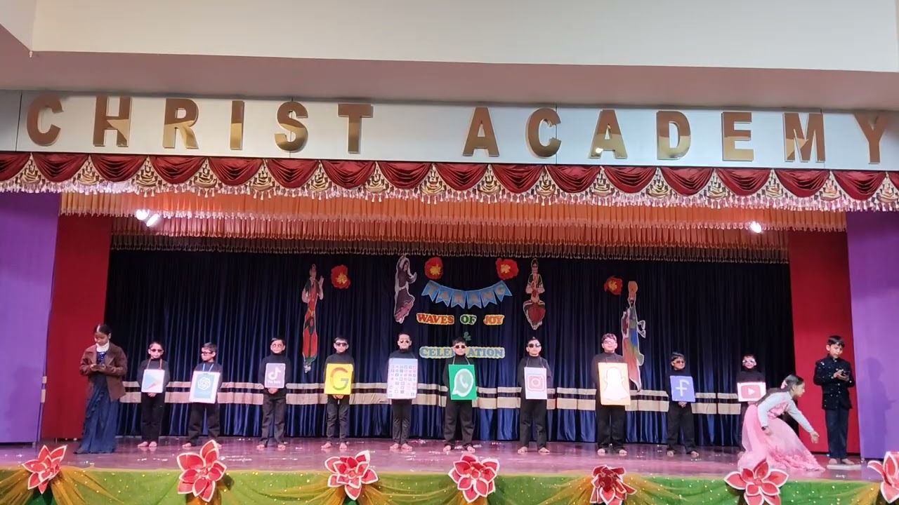 Skit (Tarang) beautiful performance showing miss use of mobile in annual day at christ academy 2026