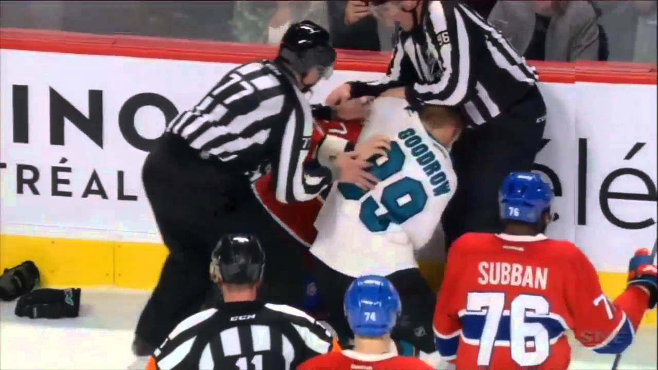 Barclay Goodrow Hits Subban then Fights Mitchell