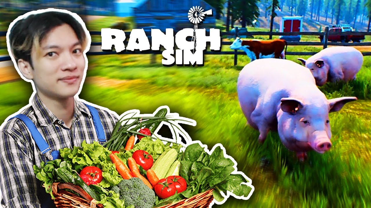 (RANCH SIMULATOR) EM HÍU QUẨY BANH TỰA GAME GIẢ LẬP NUÔI HEO CÙNG ĐỒNG BỌN !!!