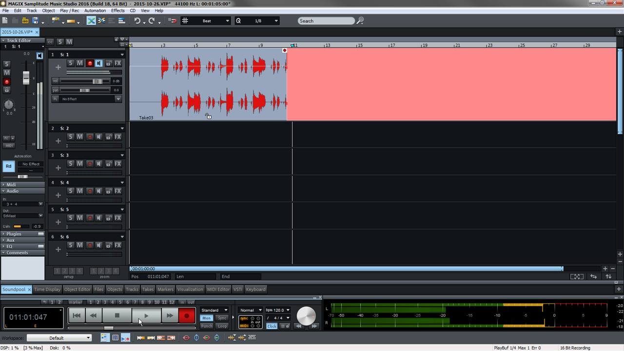 MAGIX Samplitude Music Studio 2016 – Recording tutorial (INT)