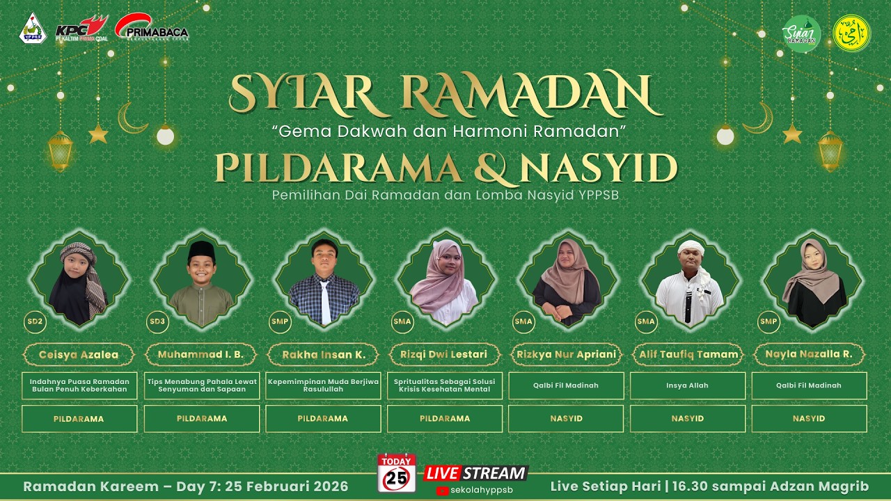 SYIAR RAMADAN — PILDARAMA & NASYID | Rabu, 25 Februari 2026