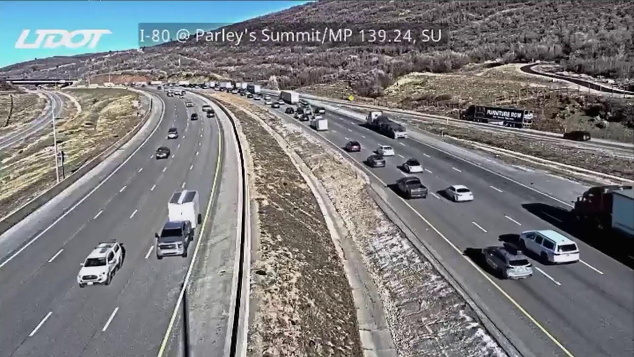 Crash forces closure of three lanes on westbound I-80 in Parleys Canyon