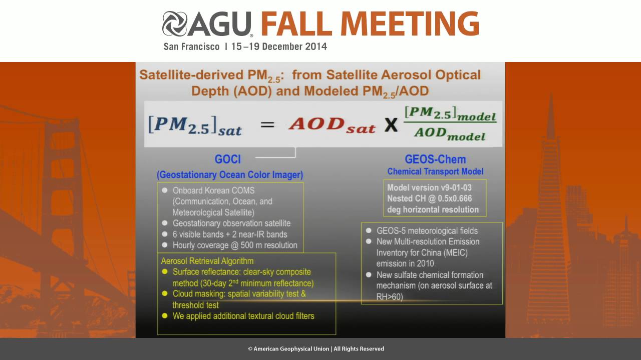 Estimating Ground-Level PM₂.₅ in China Using Aerosol Optical Depth Determined from...