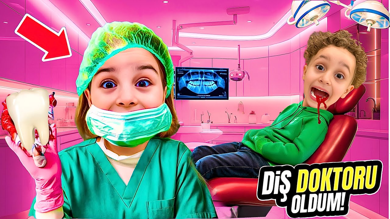 ELİF DİŞ DOKTORU OLDU !! KUZEY VE BABASININ DİŞİNİ ÇEKTİ !! DİŞ DOKTORUNDAN KAÇIŞ !!