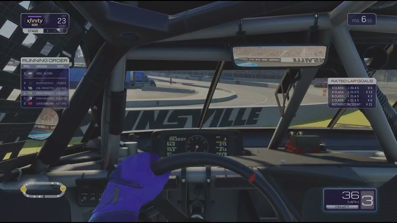Stage 1 of Martinsville League Race