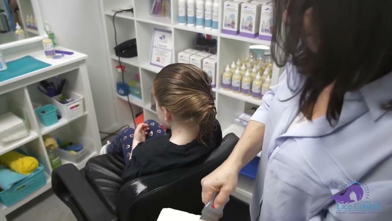 Easy Ponytail Combing Lice Check for Medium to Long Hair