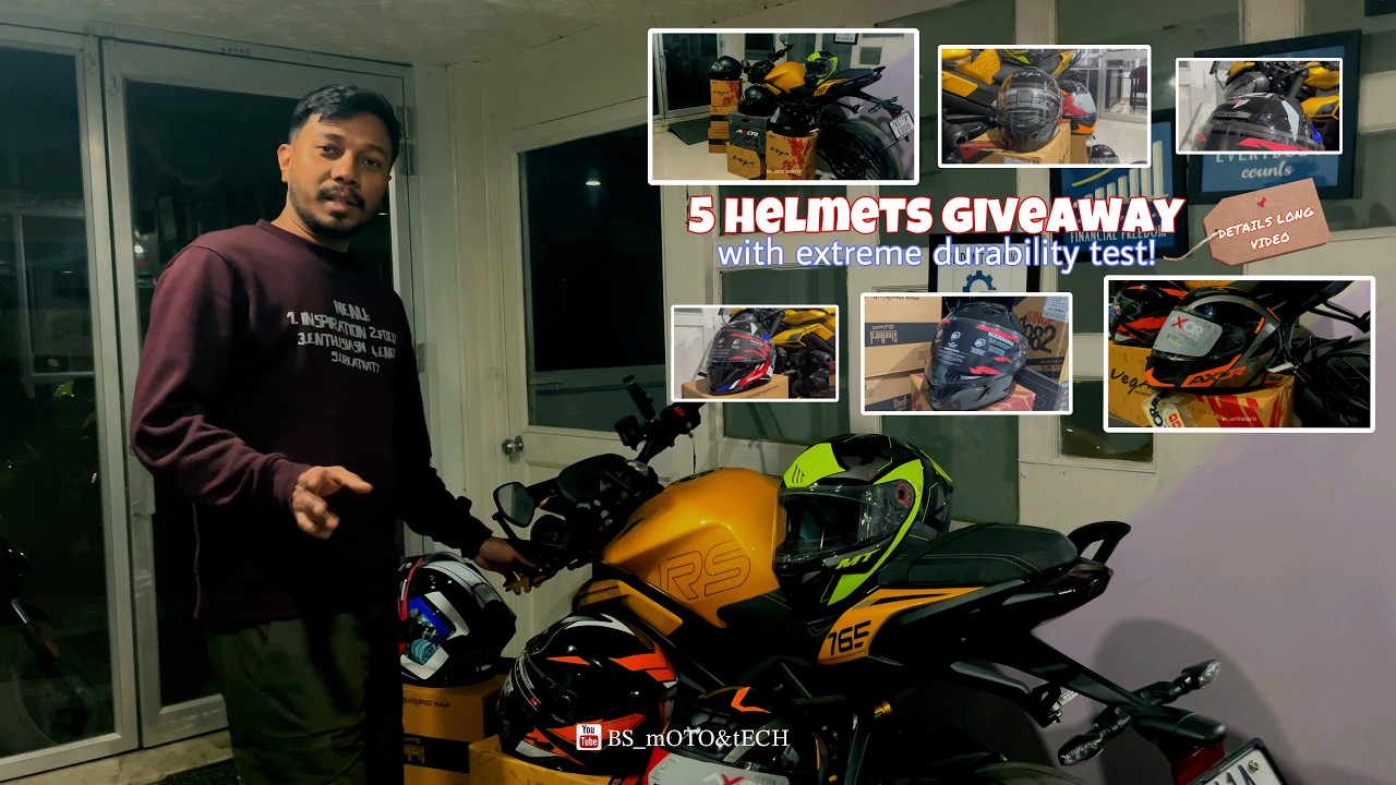 HELMET GIVEAWAY & DURABILITY TEST INFO#steelbirdhelmet ,#axorhelmets ,#vegahalmets,#mthalmets,#viral