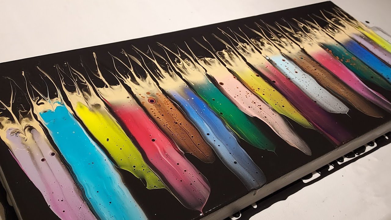 Ghost Swipe Technique | Cocktail Party - A Night on the Town | Acrylic Pouring