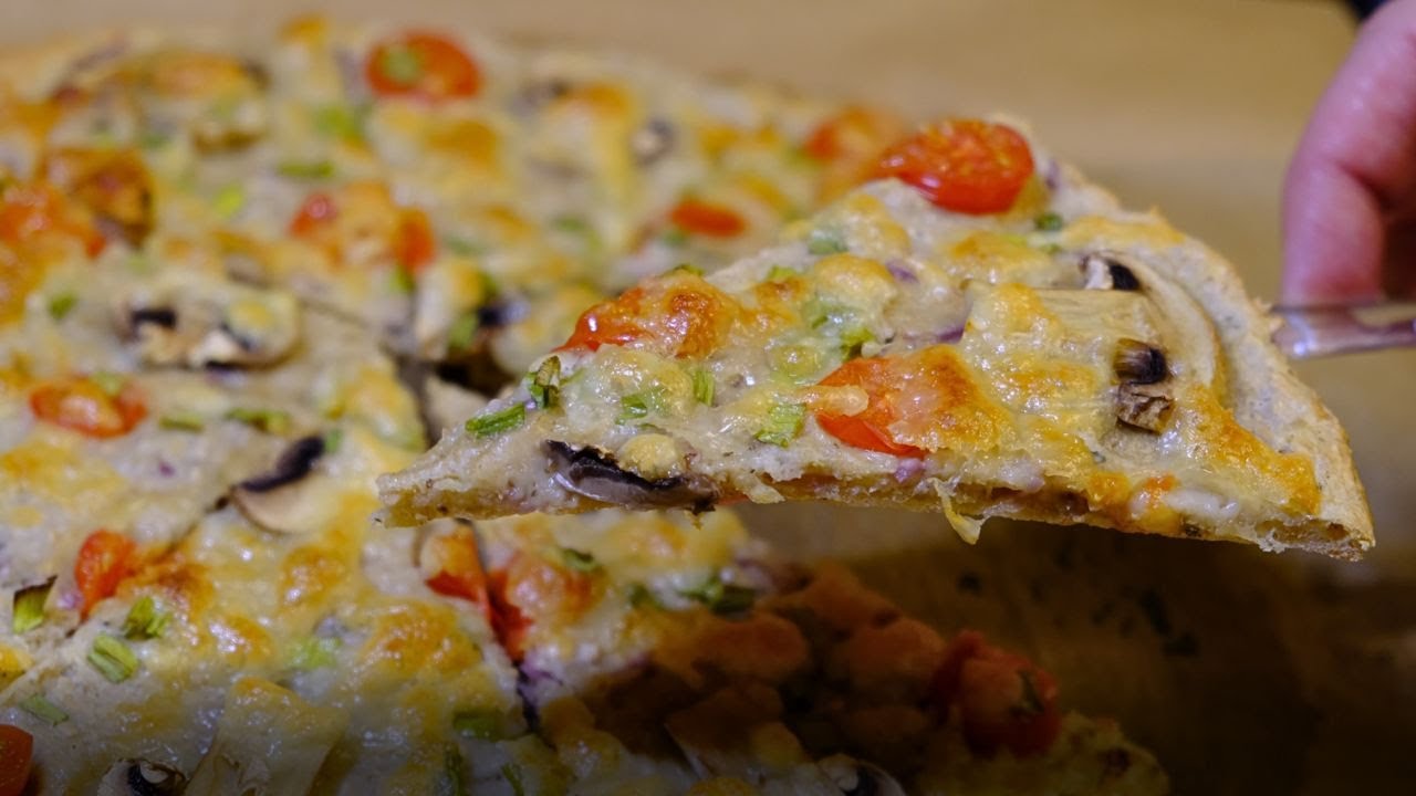 🍕❤️всего 1 стакан овсянки. Пицца без муки за 5 минут 🌿