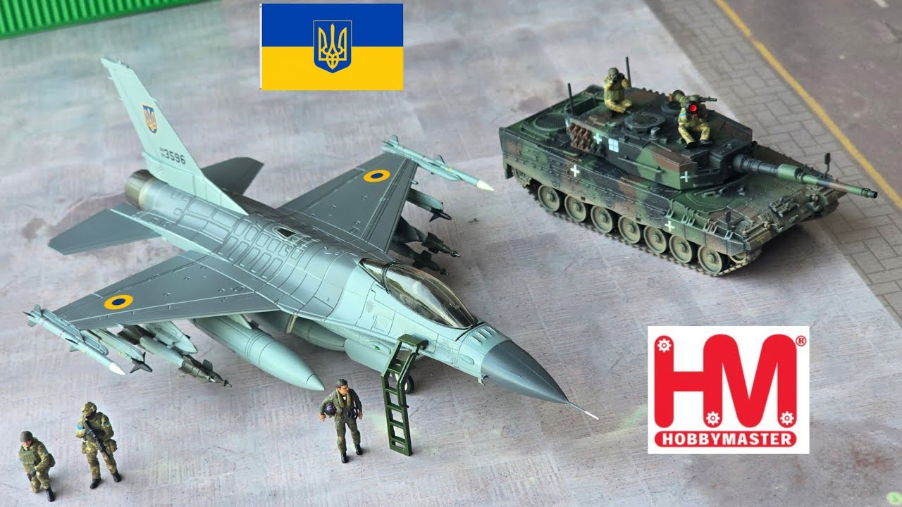 Hobby Master F16 Fighting Falcon Ukraine Air Force! Diecast model 1/72 scale. Make love not war ☮️